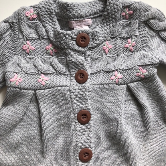 12M Girls: Grey Sweater Dress - Picture 2 of 4